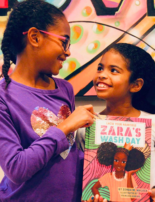 children reading Zara's Wash Day Book Image