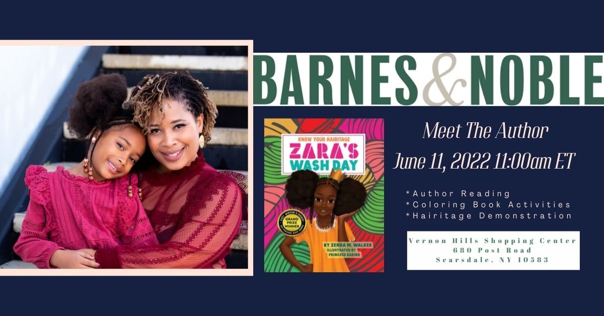 Book Signing Meet the Author of Zara's Wash Day!